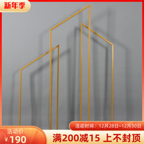 Wedding iron screen four-piece set of beveled screen floral arrangement decoration wedding background welcome exhibition rack arrangement flower