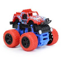 Childrens toy car 4WD boy pullback inertial off-road vehicle Night Market stall model car