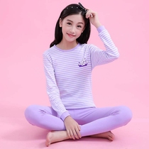 Girls in high collar thermal underwear set thin cotton sweater high school junior high school students cotton autumn pants women