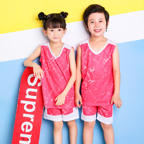 Childrens basketball suit set Boys kindergarten boy sports jersey custom Primary School training performance match suit