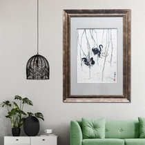 Ingenuity Su embroideryBlack Swan home decoration hanging painting embroidery silk