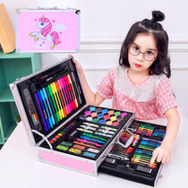 Childrens brush set gift box for primary school students Watercolor stroke painting tools Painting stationery Art school supplies gift