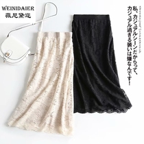 Autumn and winter clothes new double-sided lace knitted skirt European station original single-cut export foreign trade cattle big brand