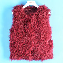 Childrens clothing * Shao special winter clothing new personality eye-catching~Sheep curly waistcoat fur coat 831 cut label