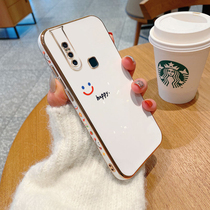 VIVOS1 mobile phone case luxury women new s1pro soft shell all-inclusive anti-drop vivox27 mobile phone case net red ins silicone x27pro advanced sense plating simple cute couple smile