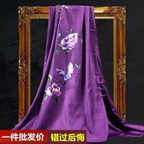Embroidered cashmere shawl womens winter long thick scarf National style embroidered disc buckle Su embroidery mother scarf gift