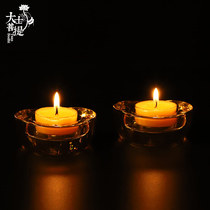 Taiwan crystal glass ghee lamp holder candle holder for Buddha lamp lotus lamp pure copper changming lamp holder for lamp Buddha lamp