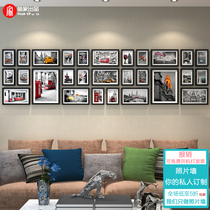 Living room decoration European simple modern solid wood photo wall large size frame wall company corporate culture Photo Wall