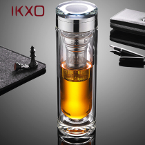 IKXO Spherical Liner High-end Double Glazed Cup Men Insulation Tea Cup Water Cup Business On-board Tea Tea Transparent Crystal