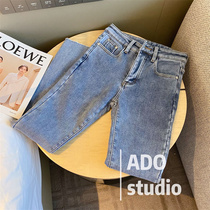 Gush denim long pants woman tight fit pants 2022 spring autumn new Korean version 90% sashimi slim fit pants woman