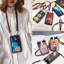  Mobile phone key all-in-one bag mobile phone bag female messenger bag 2021 new girl shoulder bag mini Korean cartoon hanging