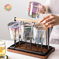 Glass Cup Home Suit Water Cup Living-room With High Face Value Drinking Water Cups Nets Red Ins Wind Juice Cups Beer Cups