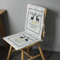 MZao Nordic dining table household chair package Tablecloth chair cover custom cotton and Hemp cushion non-slip chair back cover set