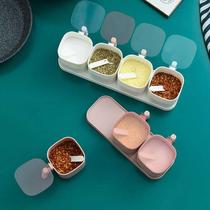 Seasoning box set household combination salt jar seasoning box seasoning tank kitchen supplies small department store with spoon storage box