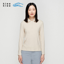 klee klee eco-friendly cotton primary color knitted POLO neck T-shirt K0193TS15