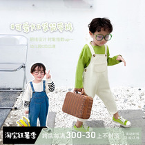 2022 Spring loaded new childrens clothing boy back with pants Korean version Childrens baby spring and autumn long pants for childrens pants