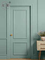 Nordic simple flat door custom wooden door Solid wood composite paint door Bedroom door Toilet door Kitchen door