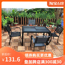 Chengdu Coffee Mesh Chair Courtyard Balcony Milk Tea Shop Special Offer Casual Restaurant Chair Iron Art Table and Chair Combination Outdoor