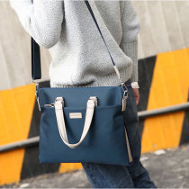 Mens casual computer handheld briefcase Oxford cloth manager on commuter commuter single shoulder inclined satchel bag large capacity