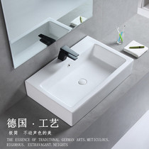 80cm ceramic large size table basin Square washbasin Art basin Ceramic washbasin White washbasin large size