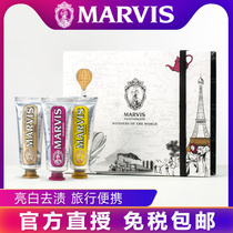 Italy Marvis Maris Maris luxury combination 25ml * 3 gift box to stain fresh bright white limited edition box