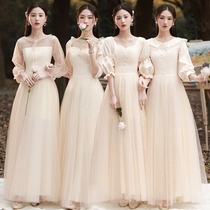 2021 new bridesmaids to serve in winter with bridesmaids dress and sisters dress and autumn winter fairy temperament can be worn with weight