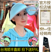 Small ring ring in Taiwan after Yihoii simple luxury crystal telescopic hat sunscreen sun hat