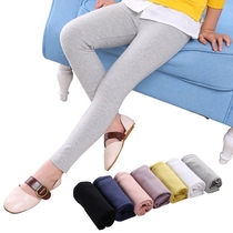 Girls leggings cotton spring spring and autumn 2021 spring type middle child slim stretch pants childrens base ankle-length pants thin