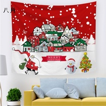 New Christmas hanging cloth eBay decorative cloth European and American Christmas Printed tapestry