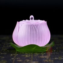 2 5-inch rich lotus holy water cup Gong cup water supply cup Glass Buddha cup Rich holy water cup Lotus cup Glass cup