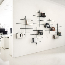 Living room dining room wall-mounted magazine rack bookshelf Book and newspaper rack Modern simple wall decoration rack Newspaper rack finishing shelf