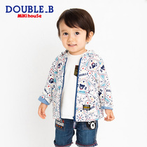 Mikihouse Double_ B little black bear print lightweight breathable fashion cotton hoodie collection