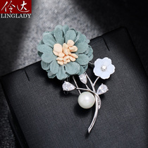 Lingda handmade fabric corsage small fragrant wind brooch suit accessories female pin decoration clothing buckle creative Joker