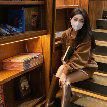 Autumn and winter American retro necropolis covered with white plus suede thickened large code womens clothing towel embroidered zipped with cap jacket