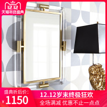 North America HOME ACRYLIC BATHROOM MIRROR HARBOR TYPE LIGHT LAVISH STAINLESS STEEL XUANGUAN MIRROR WALL-MOUNTED MIRROR DINING SIDE MIRROR COSMETIC MIRROR