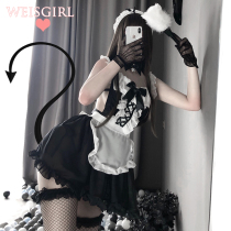 Sex lingerie sexy lady maid dress transparent maid uniform seduction bed teasing hot passion suit