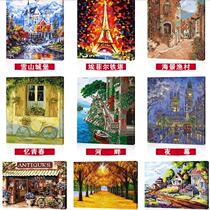 Abstract student color decompression personality restaurant landscape digital oil painting flower plant flower Flower Flower Princess handmade painting