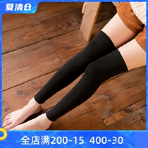 Autumn and winter knee warm old cold leg sports pure cotton socks plus velvet calf cover warm air-conditioned room high tube stockings