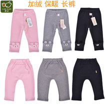 Rabbi baby leggings explosive new childrens warm pants wear men and women Baby plus velvet trousers autumn and winter pants