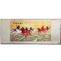 Hunan Xiangxiu hanging painting opening gift decoration gift embroidery Eight Juntu features hand embroidery