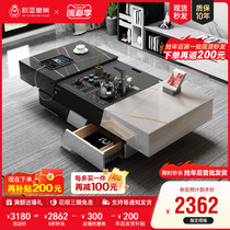 Telescopic rock plate Gongfu tea Several tea sets integrated intelligent lifting household tea table simple and modern small family type