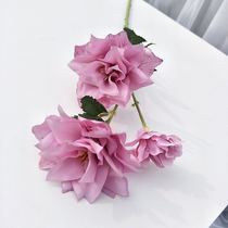 Three-headed narcissus silk flowers high simulation desktop decoration flower arrangement home decoration artificial flower handmade Narcissus