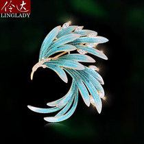 New brooch female European and American retro atmospheric corsage suit jacket pin niche design pin flower Willow dense