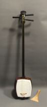 Japanese small leaf red sandalwood shamisen A19