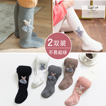 Spring and Autumn girls pantyhose Medium thick cotton with socks Baby baby children leggings wear thin stockings