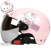Taiwan EVO love powder Harley electric motorcycle childrens helmet sunscreen men and women baby children safe summer