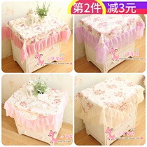 Bedside table cover European-style dual-use cover cover Bedroom Princess wind dust cover Lace fabric universal simple modern