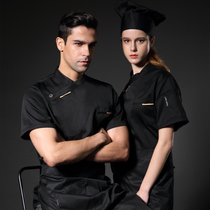 Chef overalls Short-sleeved mens hotel Western restaurant Bakery Back kitchen canteen Catering tooling uniform Summer dress