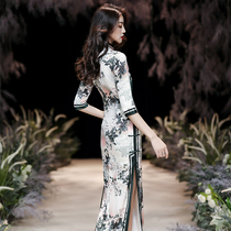 College entrance examination cheongsam 2021 new summer send test young bone erosion in the long retro dress national tide wind womens clothing