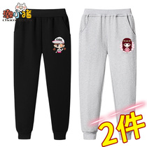 Childrens trousers Spring Autumn Pure Cotton Foreign Air Girl Fall Pants Large Child Loose Sports Pants Kid Casual Pants